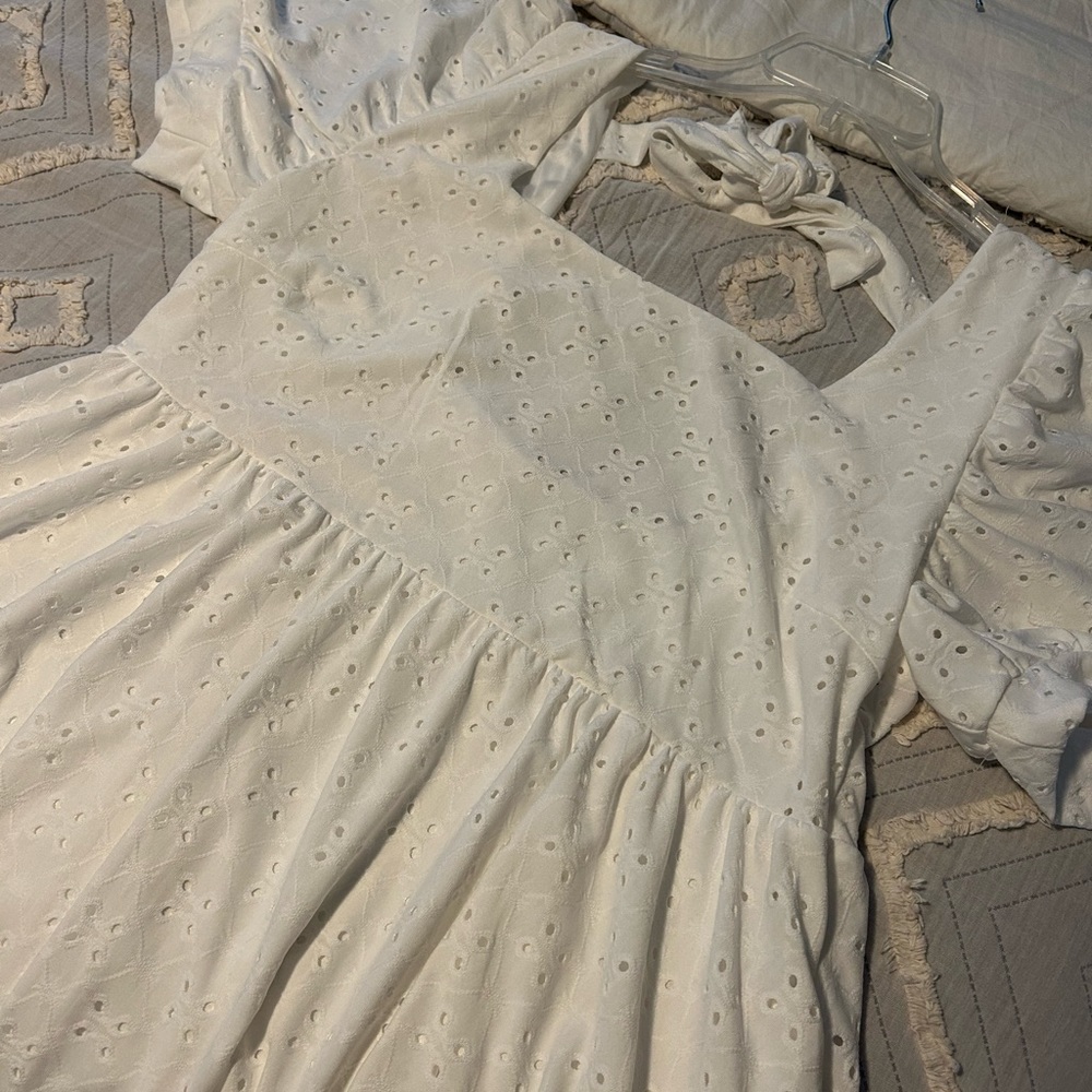 White Eyelet dress New without tags. Never worn.